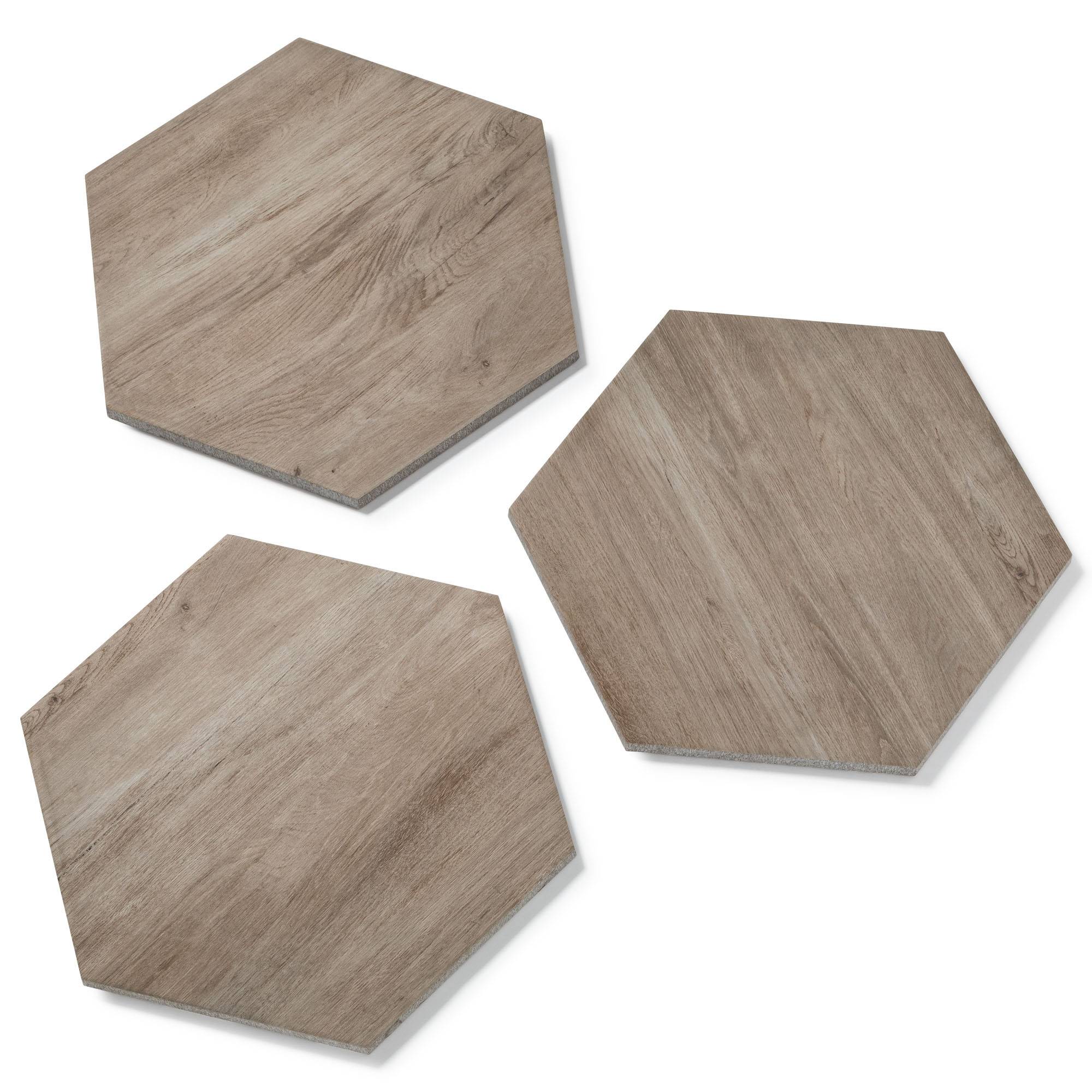 Pas japonais Hexagone Grès cérame effet Bois Marron 60x52/60x2 cm (à l'unité) - RO'MA NATURE - Image 4