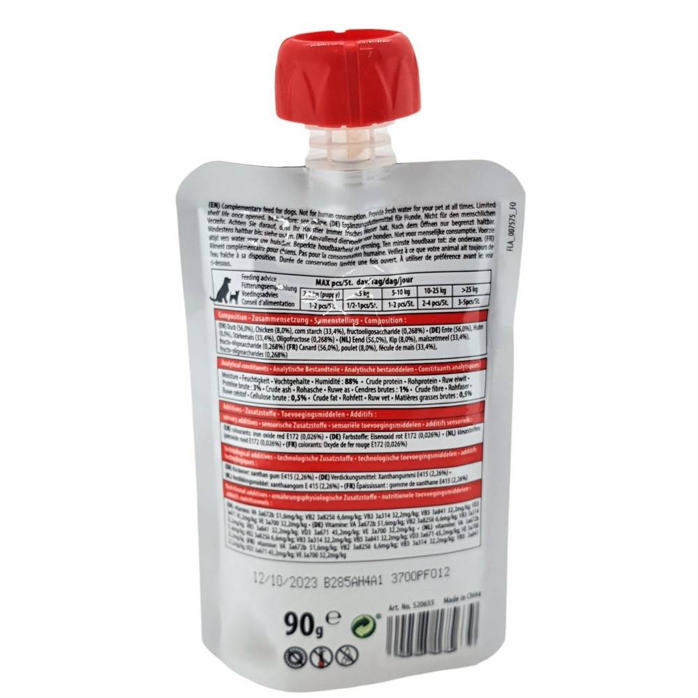 Flamingo - Friandises gourde de 90 g, gout canard pour chien - Image 3