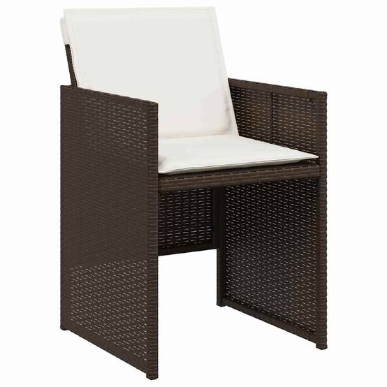 Ensemble de salle à manger pour jardin 5 pcs | Mobilier d'extérieur Marron polyrotin Maison Chic - Image 6