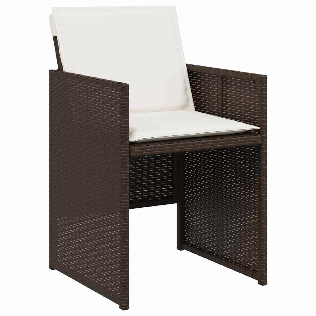 Ensemble de salle à manger pour jardin 5 pcs | Mobilier d'extérieur Marron polyrotin Maison Chic - Image 6