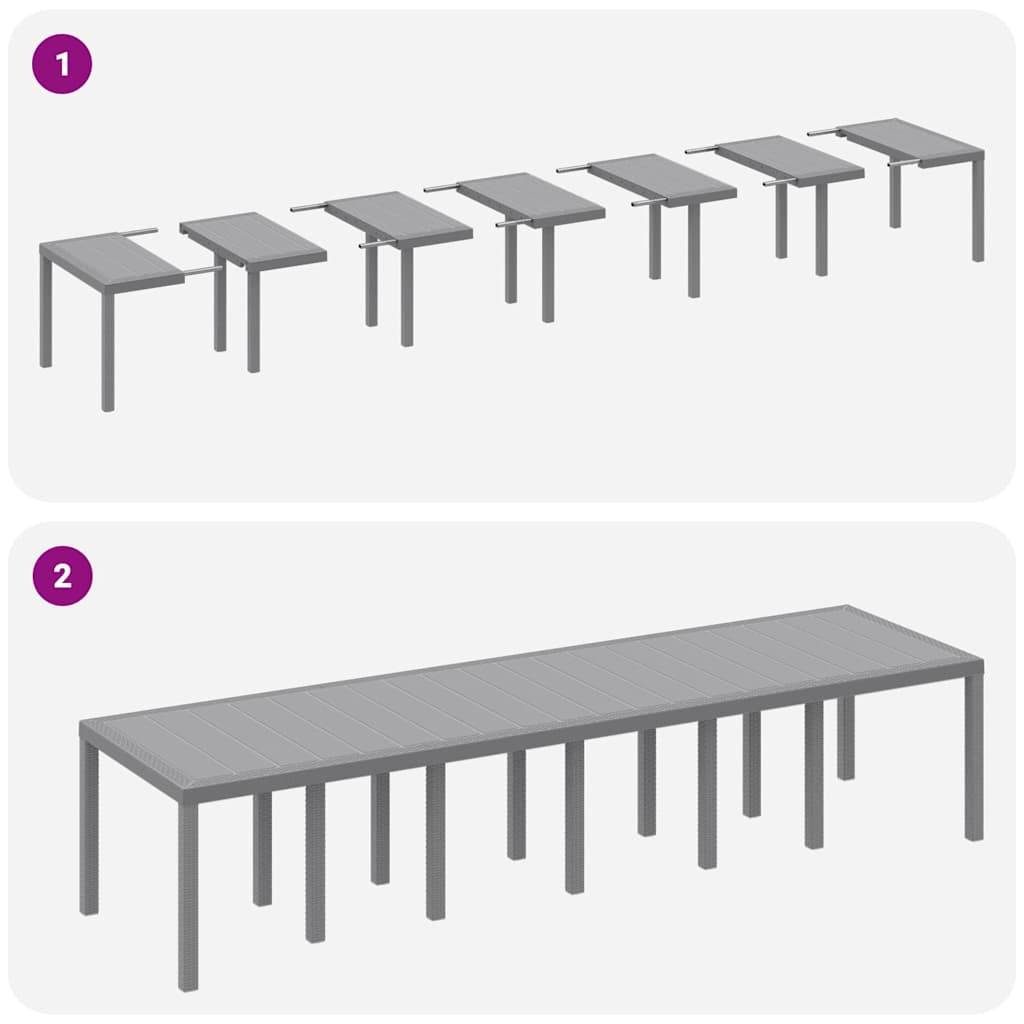 ComfortXL - Table et Chaises de Jardin 15 Pièces Résine Tressée avec Coussins pour 14 Convives Gris Clair – ComfortXL Outdoor Living - Image 8