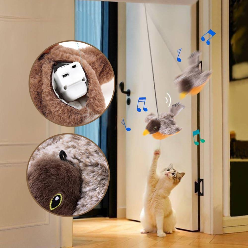 Jouet Interactif électrique Pour Chat - Oiseau Volant Simulé - Neuf, Amusant Pour Jeu Félin
