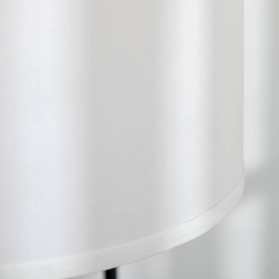 Lampadaire avec interrupteur au pied, lampadaire avec abat-jour en tissu, acier, blanc - Image 10