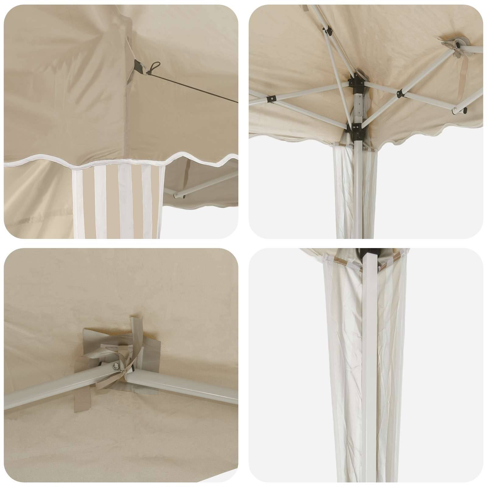 ComfortXL - Tente de réception pliante tissu Oxford extérieur réglable 2 parois 288x288 crème - ComfortXL Outdoor Living - Image 2
