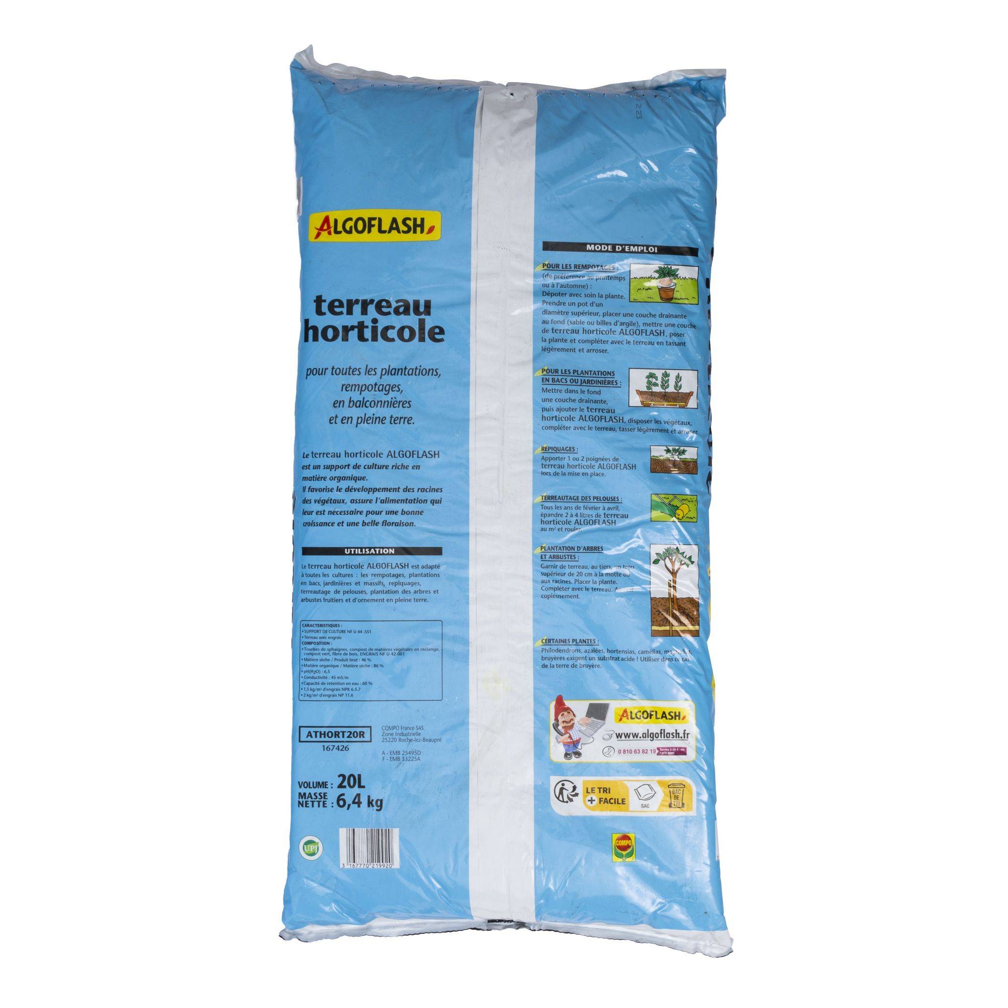 Algoflash - Terreau horticole Algoflash - 20 litres - Image 4