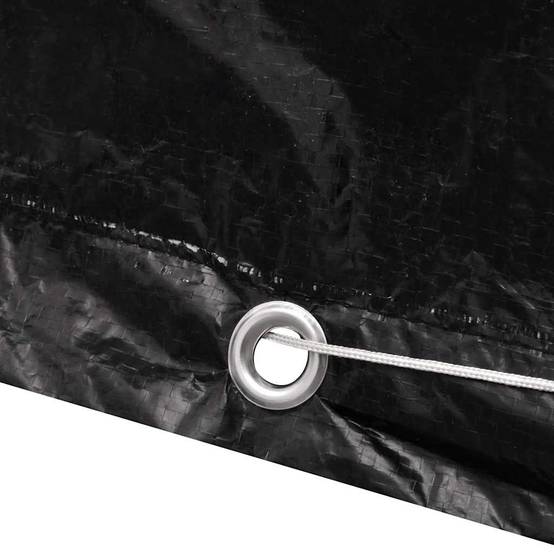Housse de Protection Jardin Polyéthylène pour Table Bancs ou Mobilier Rotin Noir 200x160x70 cm – ComfortXL Outdoor Living - Image 4