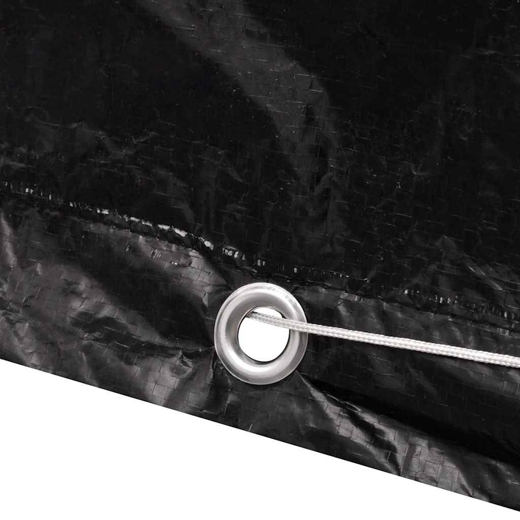 Housse de Protection Jardin Polyéthylène pour Table Bancs ou Mobilier Rotin Noir 200x160x70 cm – ComfortXL Outdoor Living - Image 4