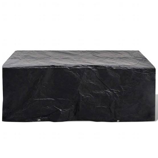 Housse de Protection Jardin Polyéthylène pour Table Bancs ou Mobilier Rotin Noir 200x160x70 cm – ComfortXL Outdoor Living - Image 2