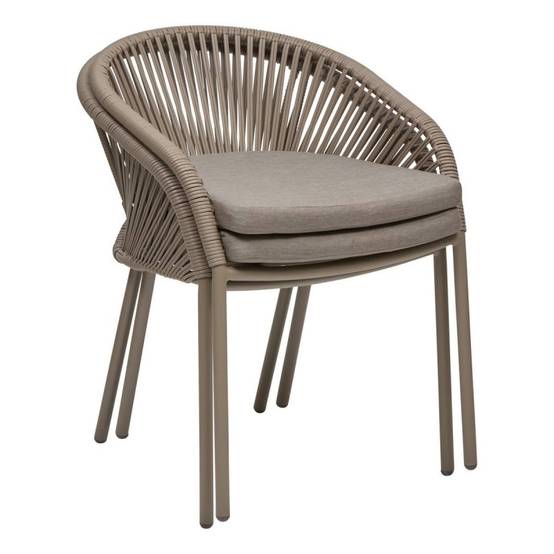 Hesperide - Fauteuil de jardin Oryon empilable café Hespéride - Image 9