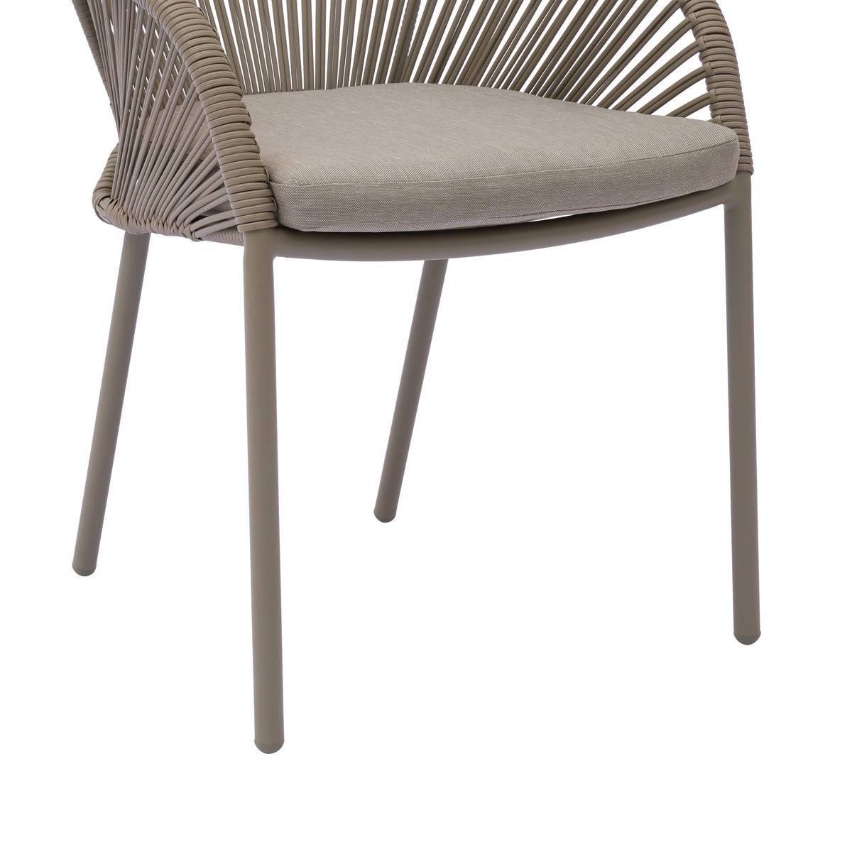 Hesperide - Fauteuil de jardin Oryon empilable café Hespéride - Image 4