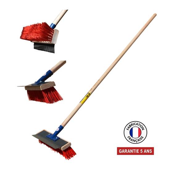 Outils Perrin - Balai grattoir 32 cm – lame réversible – manche 150 cm PEFC