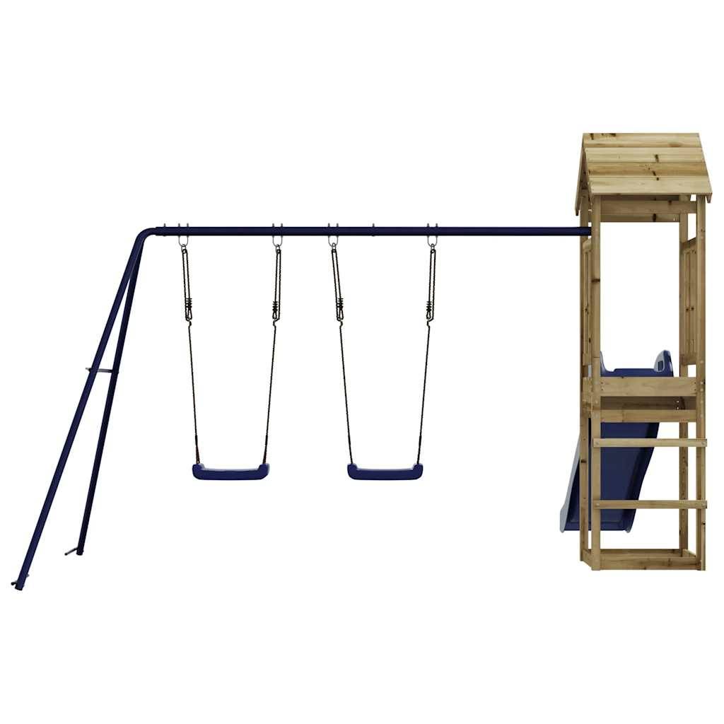 Aire de jeux d'extérieur - Jeu Plein air enfant bois de pin imprégné-JU1686 - Image 7