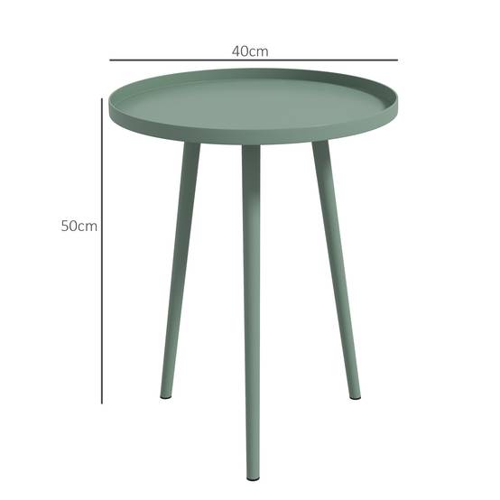 Table basse de jardin acier vert 40 x 40 x 50 cm - PANGIVO - Image 5