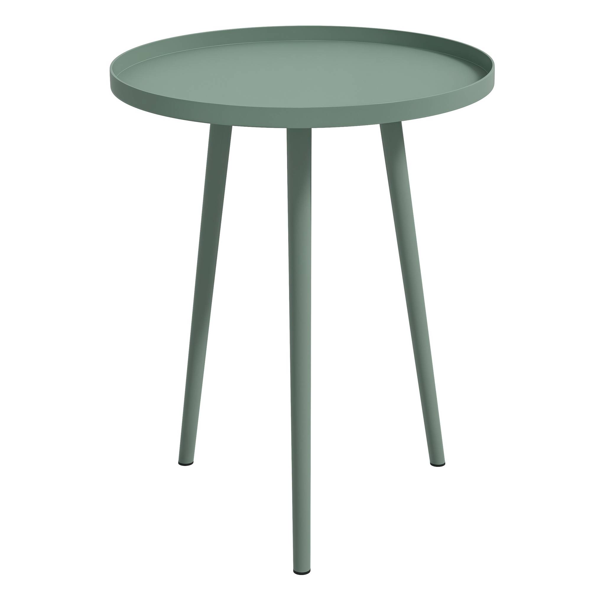 Table basse de jardin acier vert 40 x 40 x 50 cm - PANGIVO - Image 1
