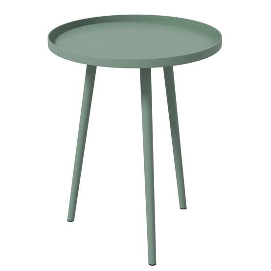Table basse de jardin acier vert 40 x 40 x 50 cm - PANGIVO - Image 2