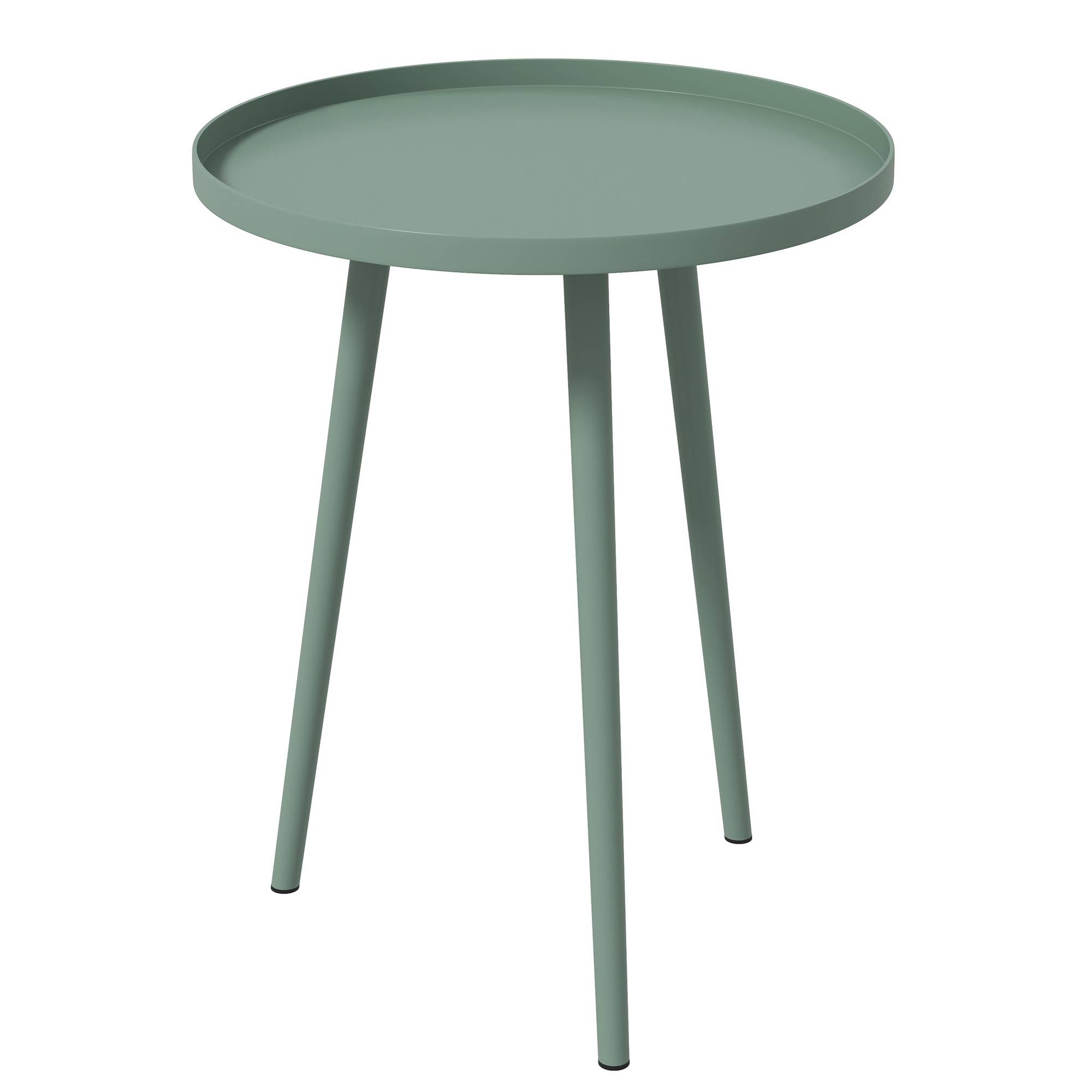 Table basse de jardin acier vert 40 x 40 x 50 cm - PANGIVO - Image 2