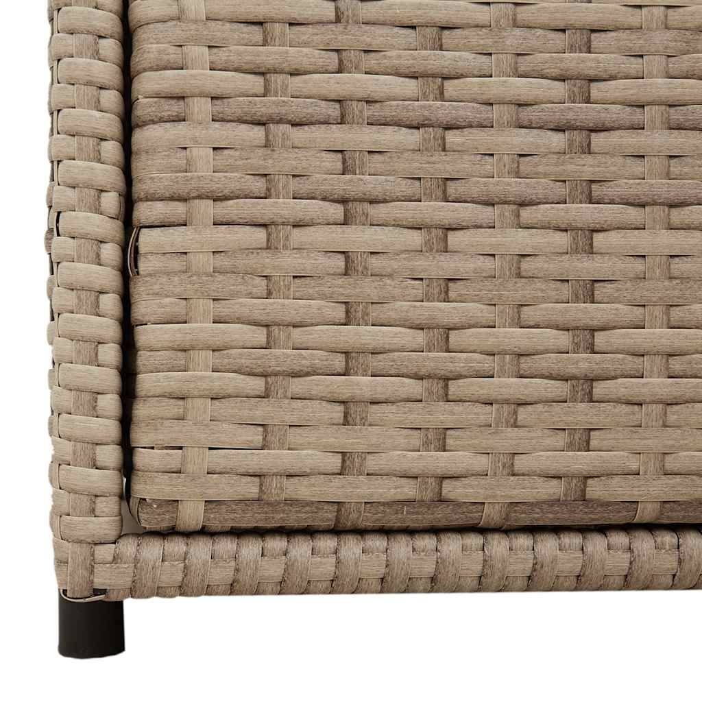 Commode d'Extérieur Basse Résine Tressée 3 Tiroirs pour Jardin Beige 55x59x69 cm – ComfortXL Outdoor Living - Image 8
