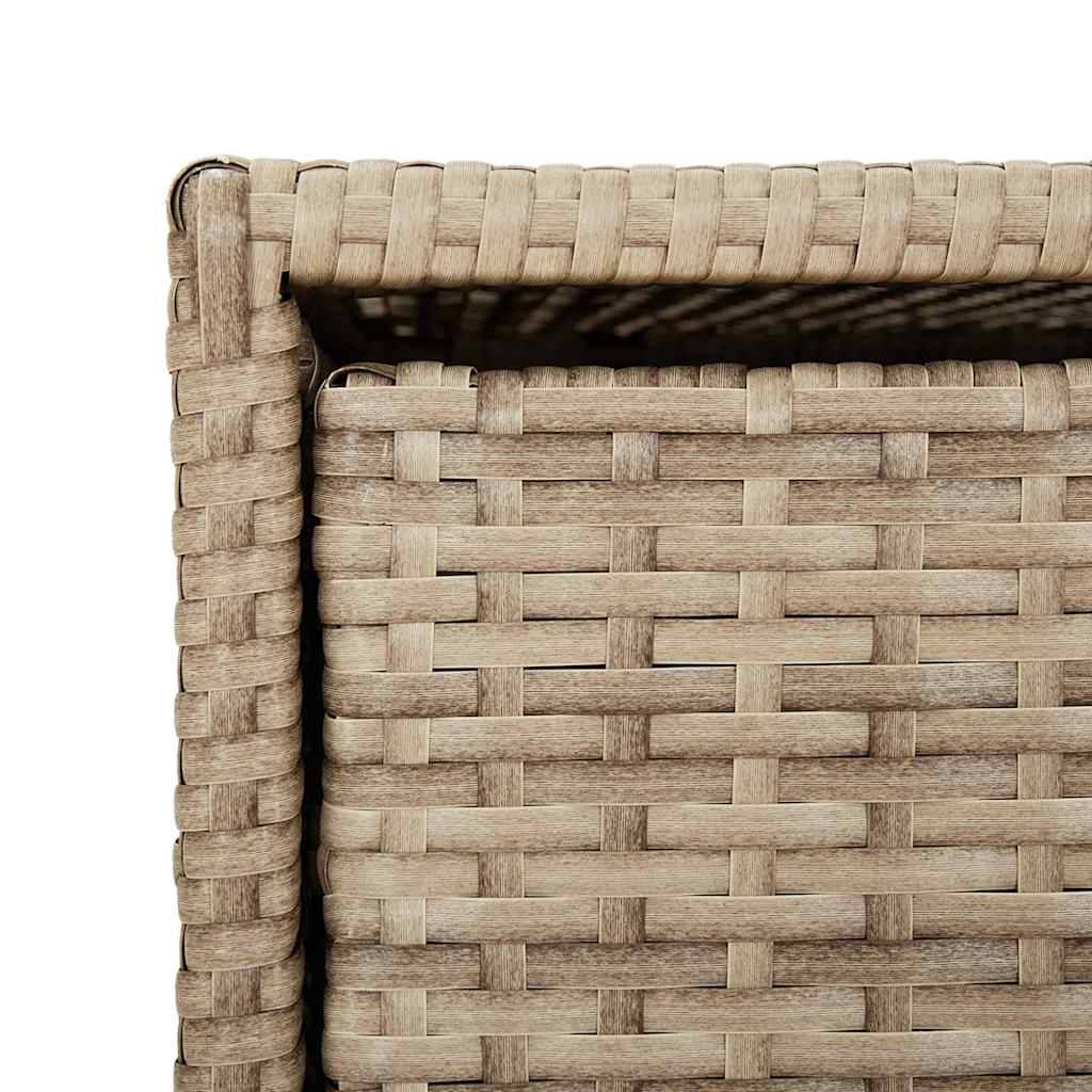 Commode d'Extérieur Basse Résine Tressée 3 Tiroirs pour Jardin Beige 55x59x69 cm – ComfortXL Outdoor Living - Image 9
