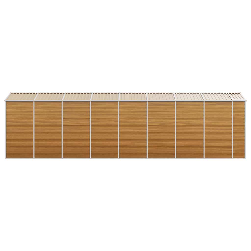 Vidaxl - Abri de jardin marron clair 191x725x198 cm acier galvanisé vidaXL 3188282 - Image 7