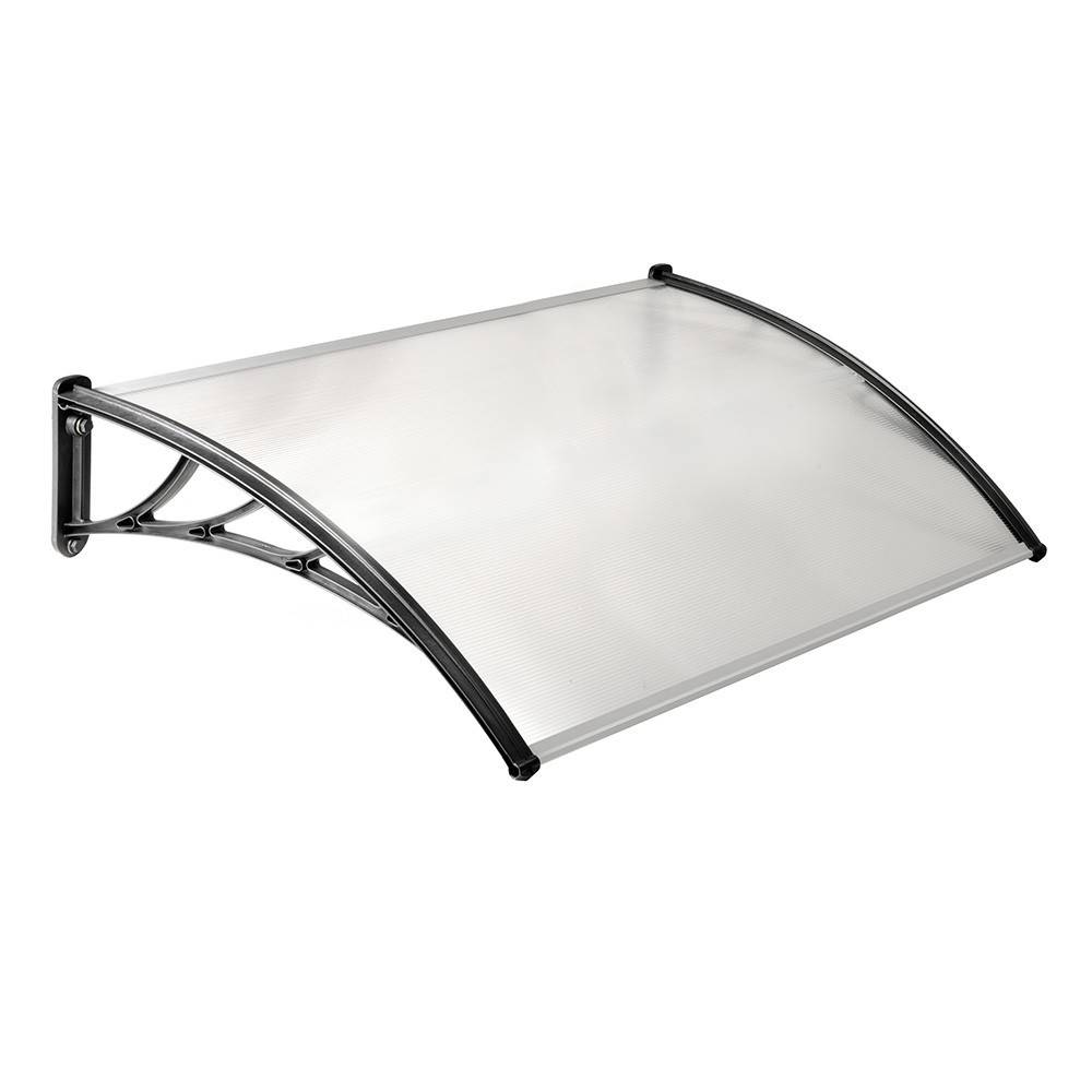 Marquise de porte / auvent de porte 80 x 120 Noir - Image 1