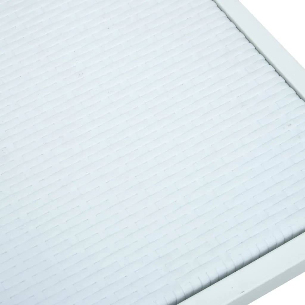 Ensemble Repas 4P 140cm Plastique Aspect Rotin et Acier Blanc – ComfortXL Outdoor Living - Image 8
