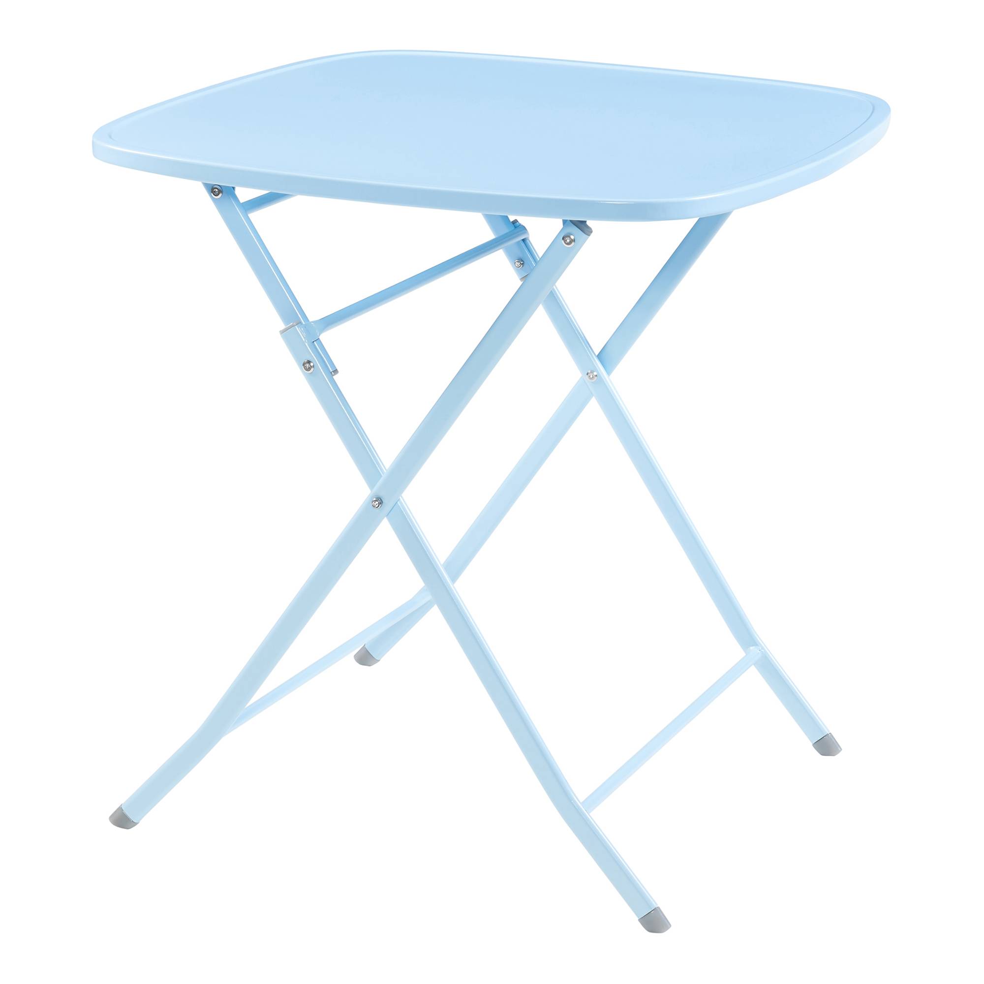 Table de jardin pliante Sande 71 x 70 x 70 cm bleu ciel [en.casa] - Image 1