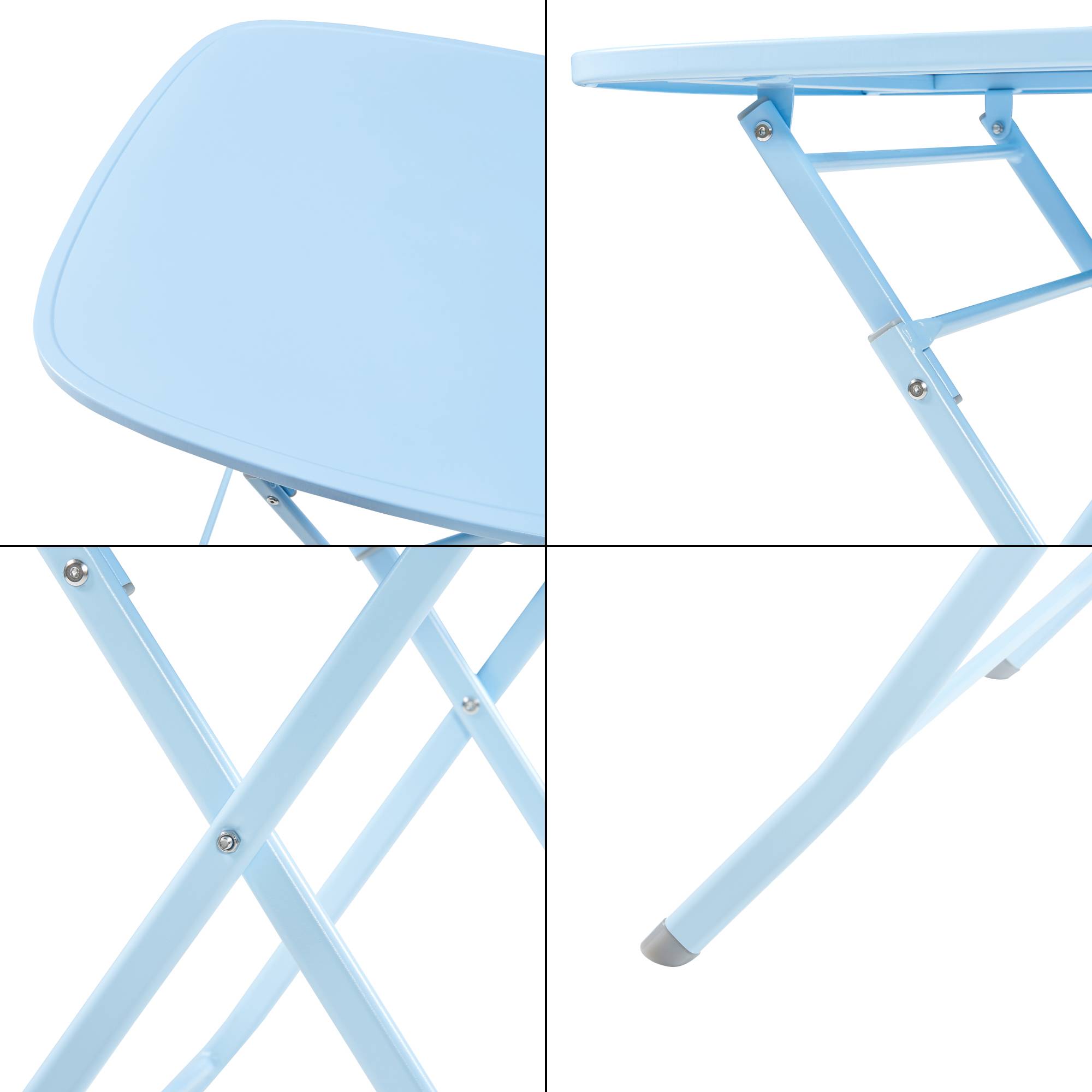 Table de jardin pliante Sande 71 x 70 x 70 cm bleu ciel [en.casa] - Image 7