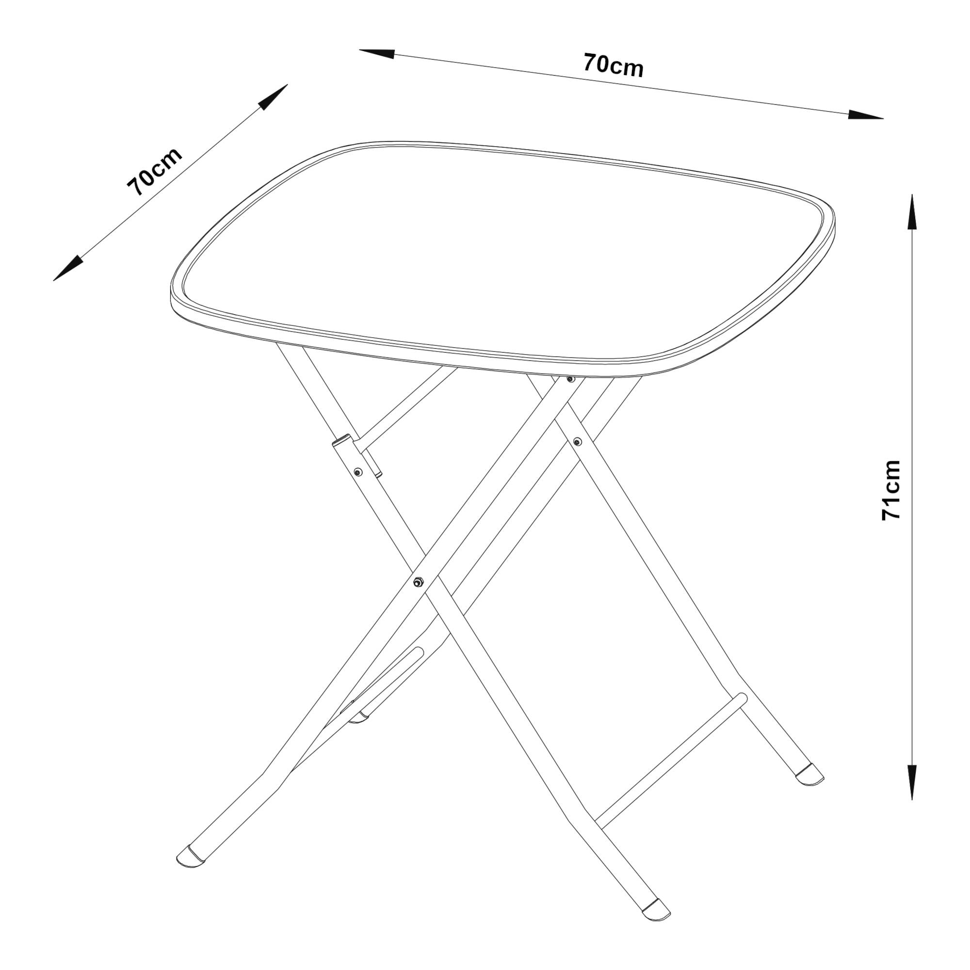 Table de jardin pliante Sande 71 x 70 x 70 cm bleu ciel [en.casa] - Image 4