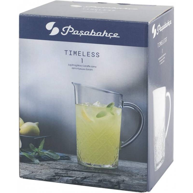 Carafe pichet en verre - Contenance 1.4L - D 12.5 cm - Image 2