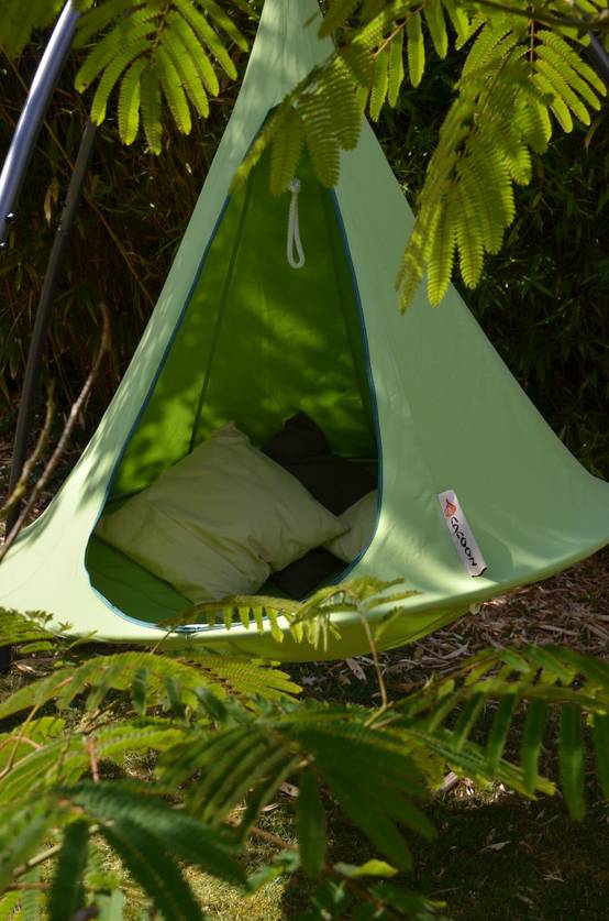 Couleurs du monde - Cacoon Single - Tente de hamac suspendu vert avec moustiquaire - Toile uniquement - Image 2