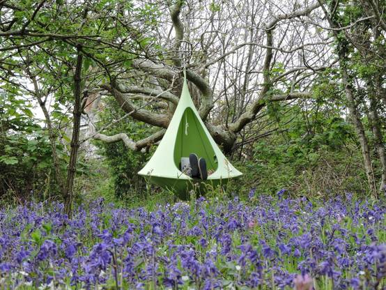 Couleurs du monde - Cacoon Single - Tente de hamac suspendu vert avec moustiquaire - Toile uniquement - Image 3