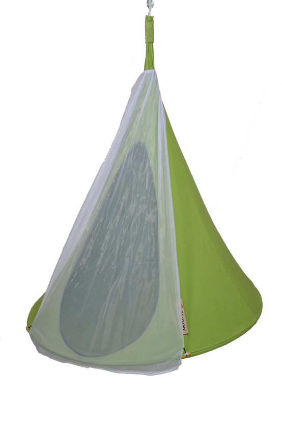 Couleurs du monde - Cacoon Single - Tente de hamac suspendu vert avec moustiquaire - Toile uniquement - Image 4