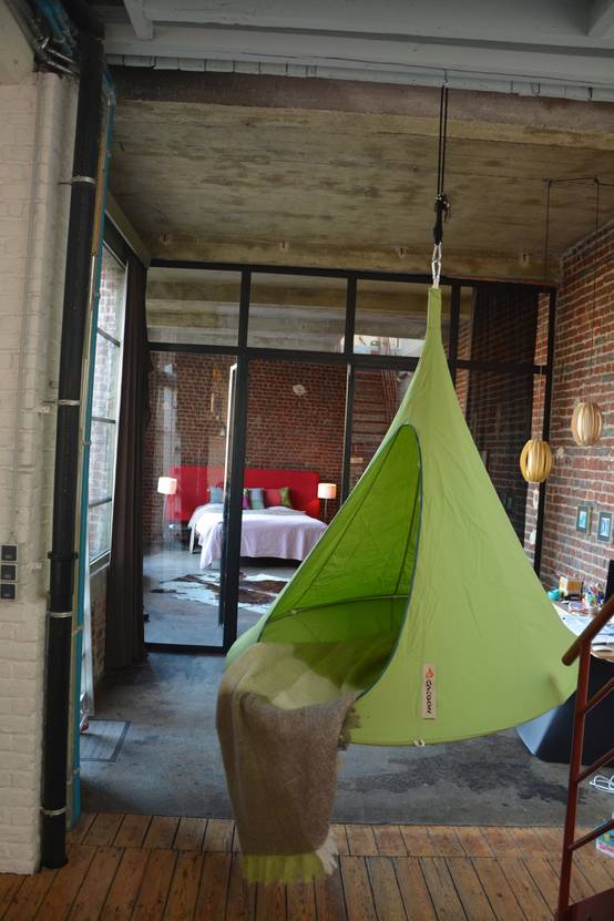 Couleurs du monde - Cacoon Single - Tente de hamac suspendu vert avec moustiquaire - Toile uniquement - Image 1