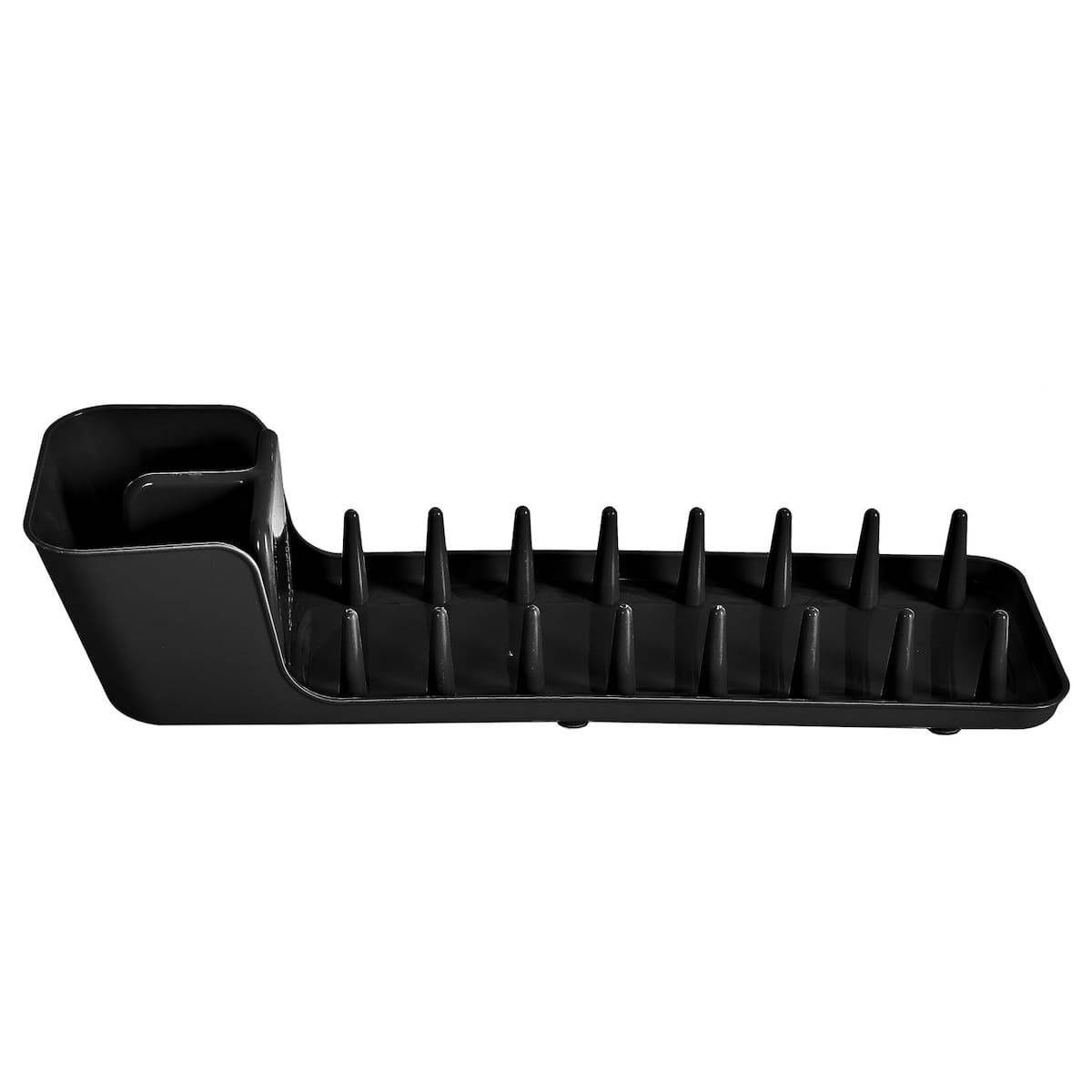 Égouttoir à vaisselle compact à 2 niveaux avec porte-couteaux et