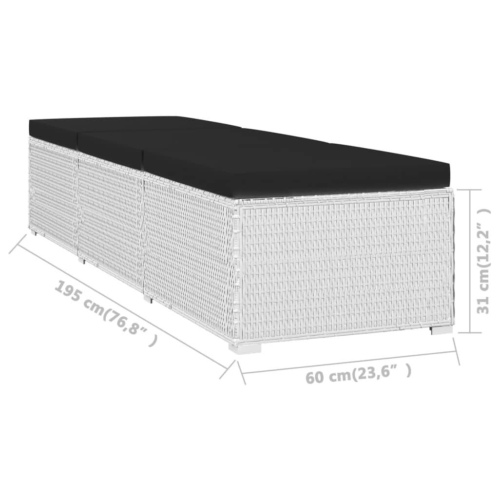 ComfortXL - Transat Blanc Résine Tressée Table et Coussin – ComfortXL Outdoor Living - Image 7