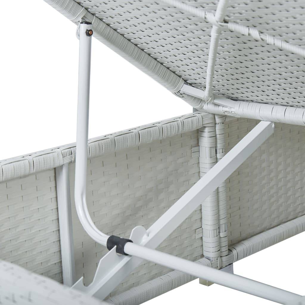ComfortXL - Transat Blanc Résine Tressée Table et Coussin – ComfortXL Outdoor Living - Image 6