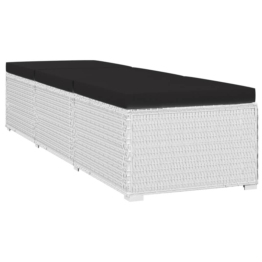 ComfortXL - Transat Blanc Résine Tressée Table et Coussin – ComfortXL Outdoor Living - Image 4