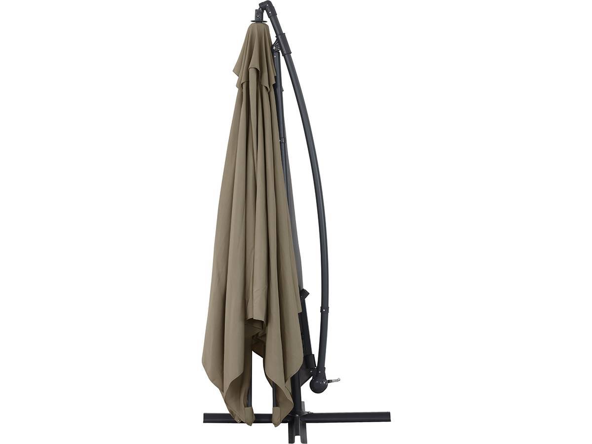Habitat Et Jardin - Parasol Jardin Déporté Alu "ilios 3" - Carré - 3 X 3 M - Taupe - Dalles Incluses -habitat Et Jardin - Image 2