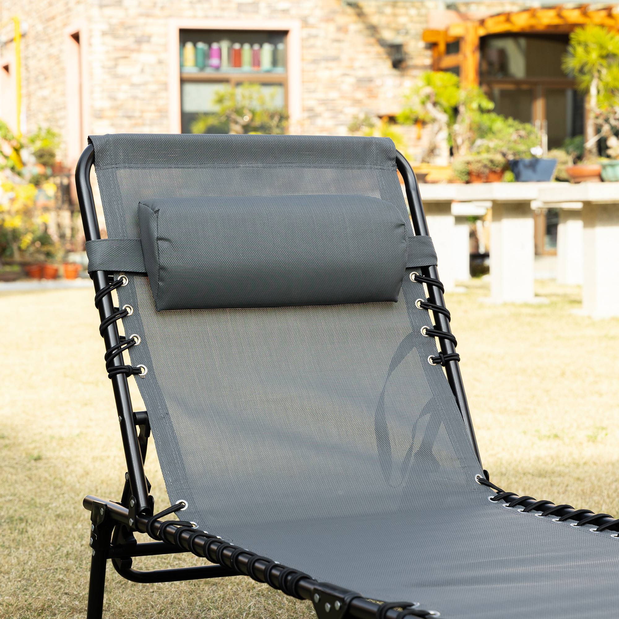 Outsunny - Transat pliable portable dossier réglable - Image 8