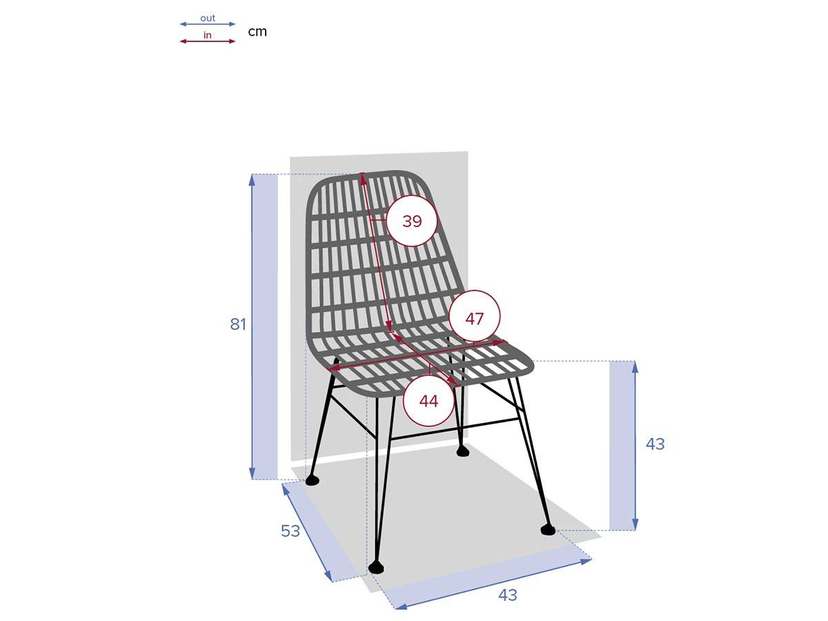 Hesperide - Lot de 2 chaises de jardin en résine tressée Lambada Sesame - Hespéride - Image 6