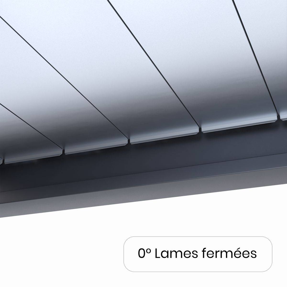 Direct Abris - Pergola Bioclimatique Aluminium Autoportee 12m² - 3x4m - Gris - Lames Orientables de 0 à 120 degrés - ECLIPSE - Image 5