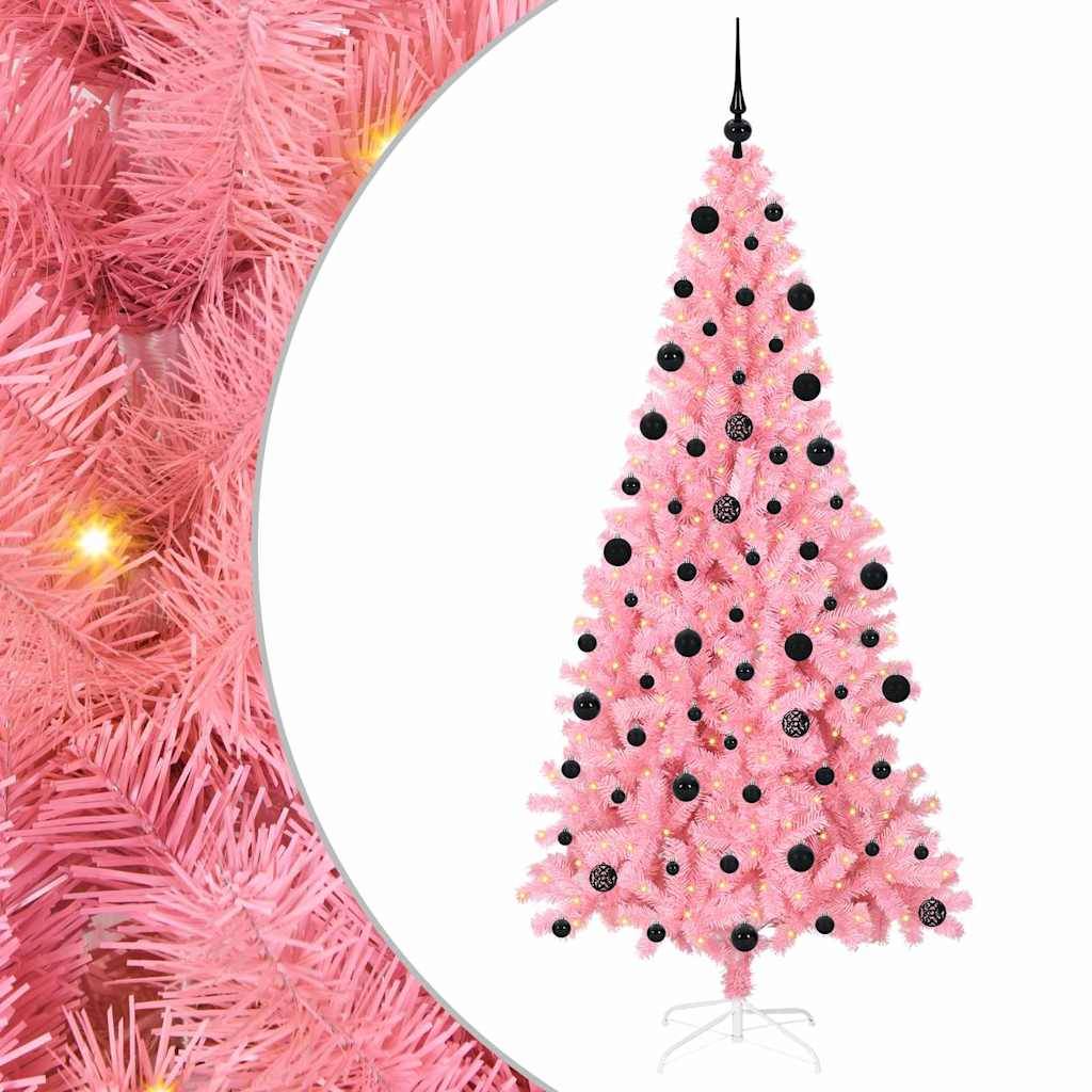 Vidaxl - Sapin de Noël Rose 210 cm PVC vidaXL 3396439 - Image 2