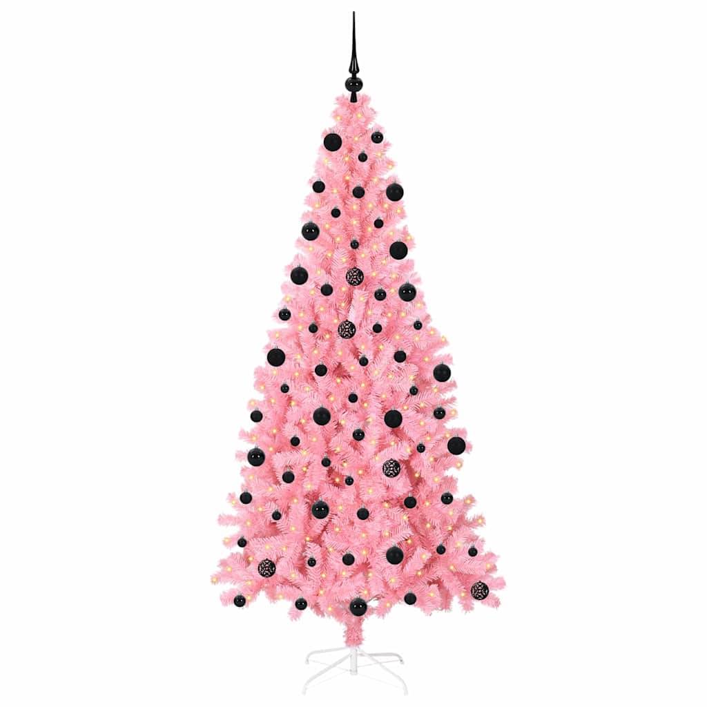 Vidaxl - Sapin de Noël Rose 210 cm PVC vidaXL 3396439 - Image 4