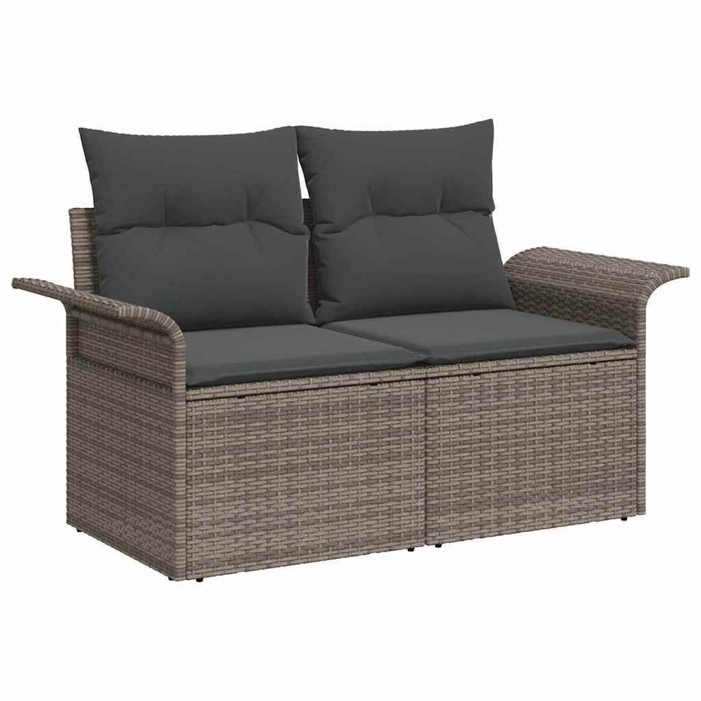 Vidaxl - Ensemble de canapé de jardin 11 pcs Gris Poly rotin vidaXL 3348355 - Image 5