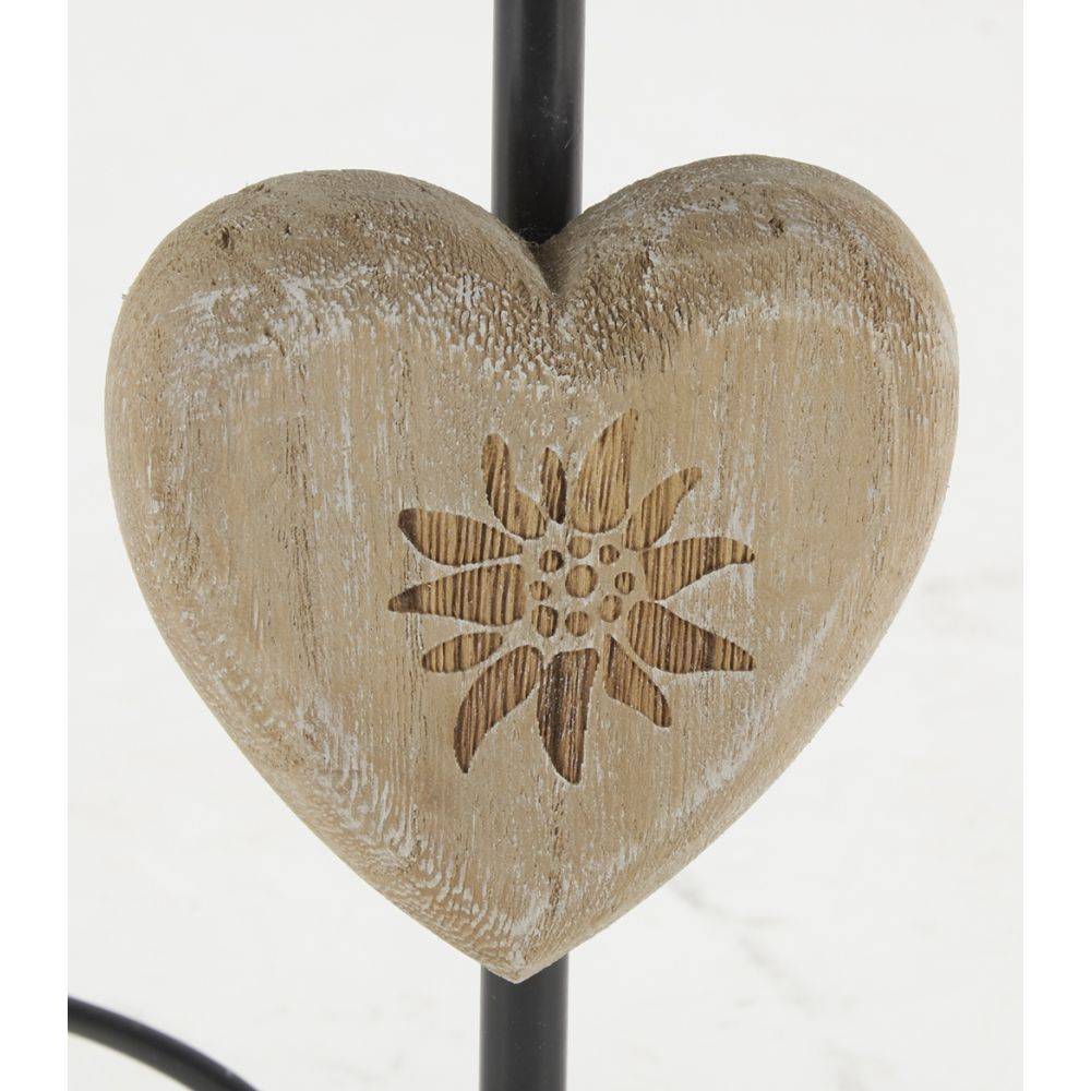 Aubry Gaspard - Lampe à poser en métal et bois Coeur - Image 4