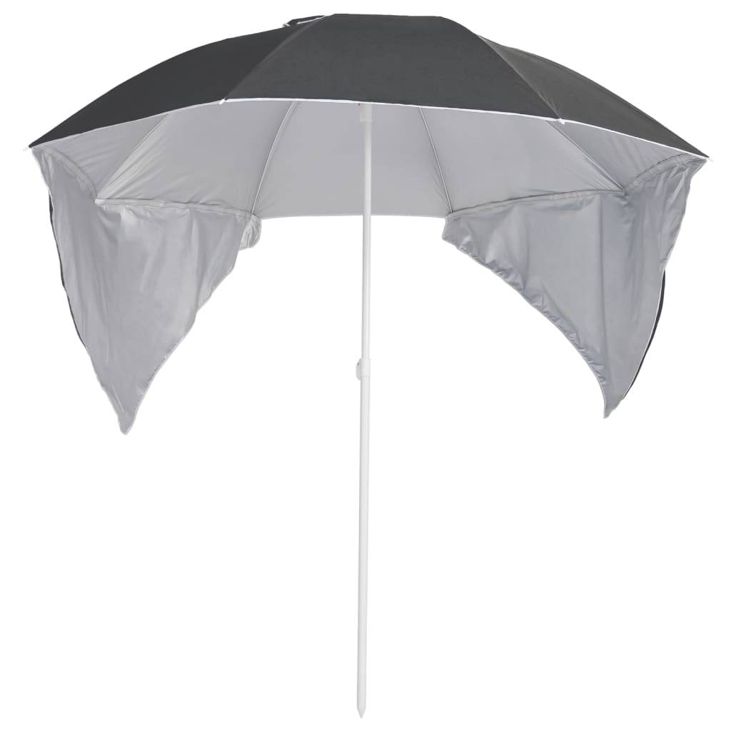 Helloshop26 - Parasol de plage avec parois latérales 215 cm anthracite - Image 2