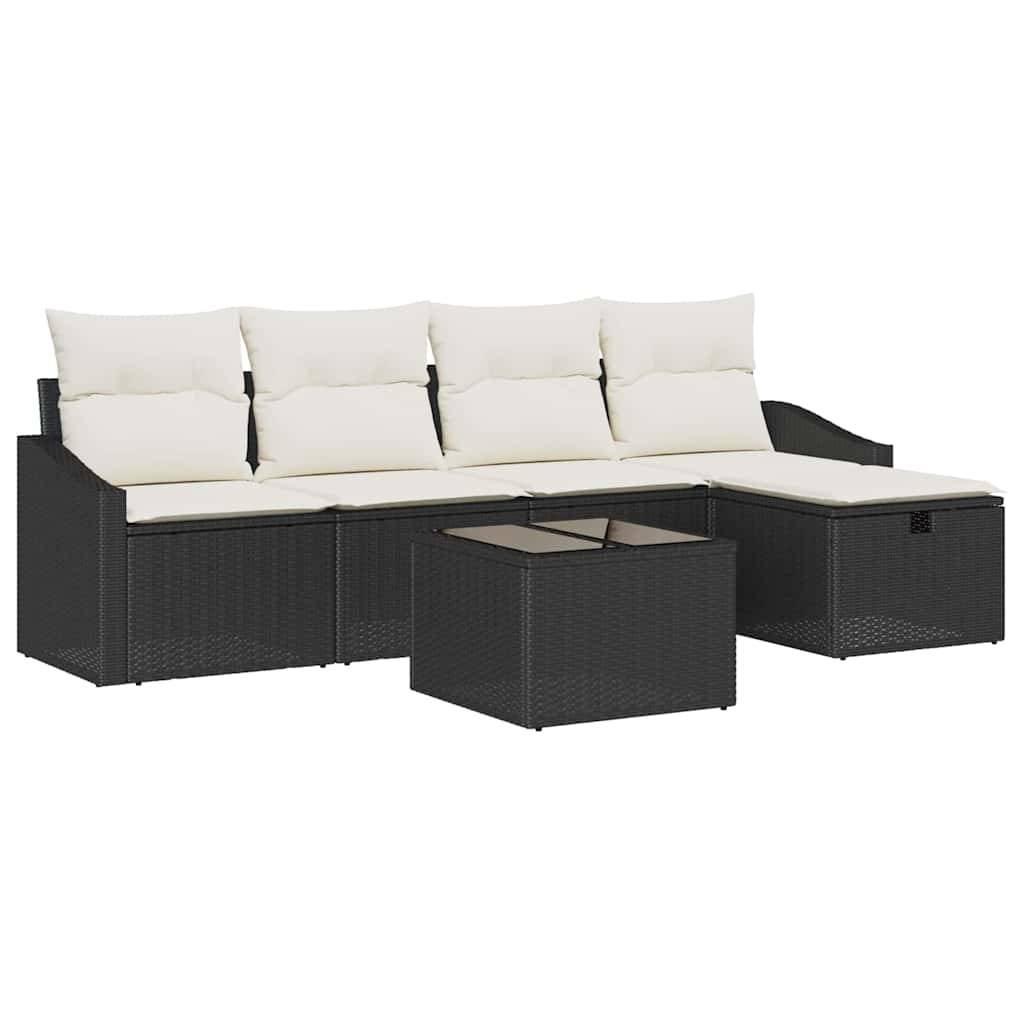 ComfortXL - Salon de jardin d'angle 6 places modulable en polyrotin avec rangement Noir – ComfortXL Outdoor Living - Image 2