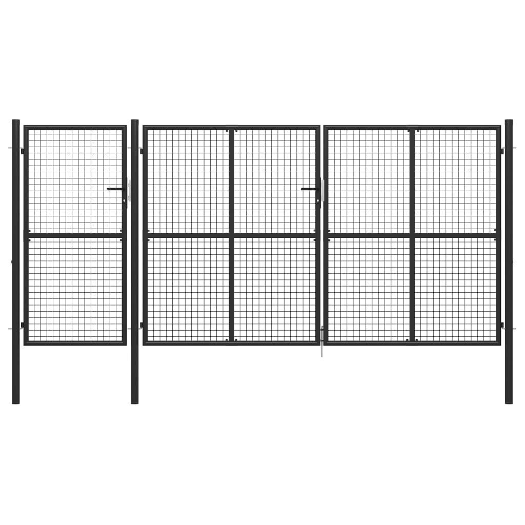 ComfortXL - Portail de Propriété Acier Maille Carrée Durable pour Clôture de Jardin Anthracite 400x150 cm – ComfortXL Outdoor Living - Image 1