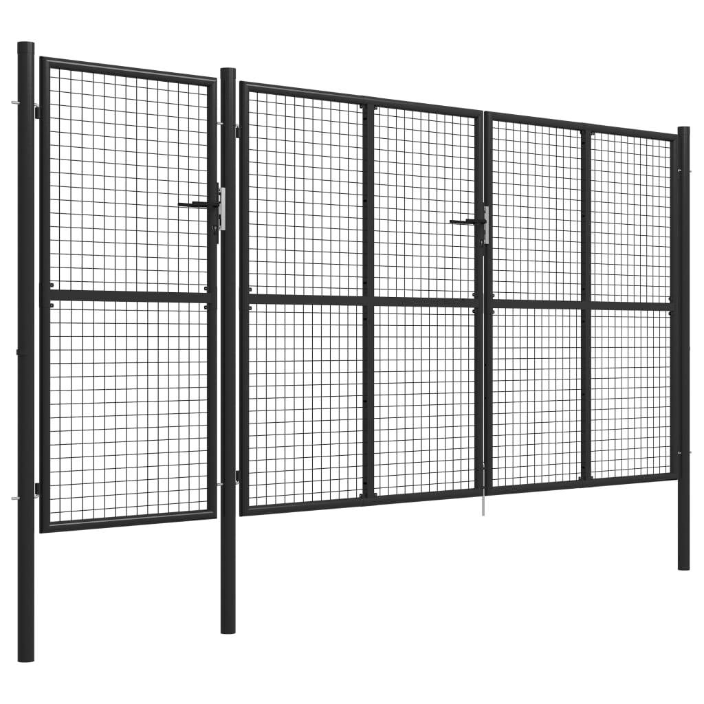 ComfortXL - Portail de Propriété Acier Maille Carrée Durable pour Clôture de Jardin Anthracite 400x150 cm – ComfortXL Outdoor Living - Image 2