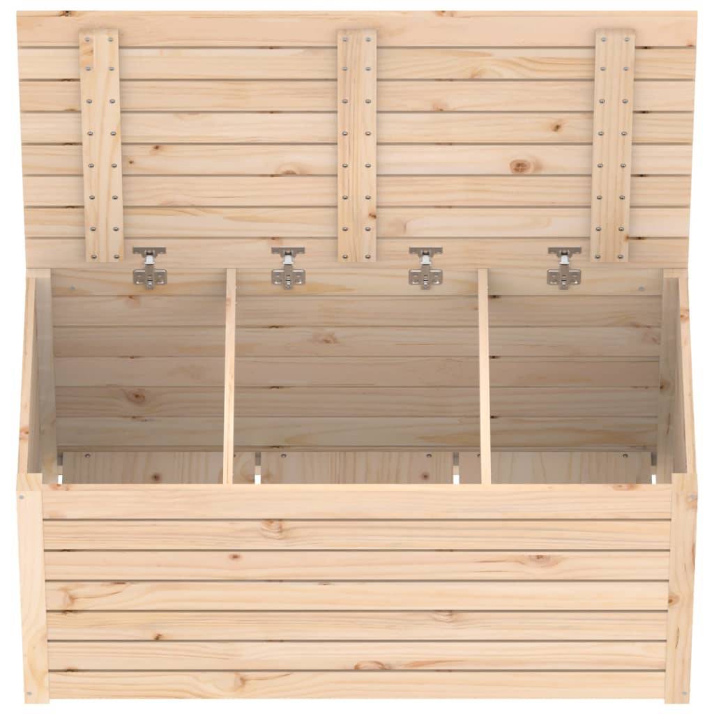 Coffre de jardin bois de pin naturel 101 x 50.5 x 46.5 cm - PANGIVO - Image 8